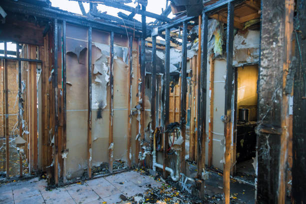 Professional Fire Damage Removal technician working in Mercerville, NJ